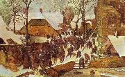 Pieter Bruegel the Elder Adoration of the Magi in Winter Landscape oil painting picture wholesale